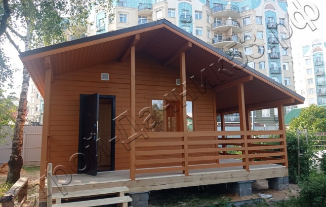 2 Брусовой дом ОД-46, 7х8м, 56 М², Московская область, Красногорский район, п. Ильинское-Усово. (1)